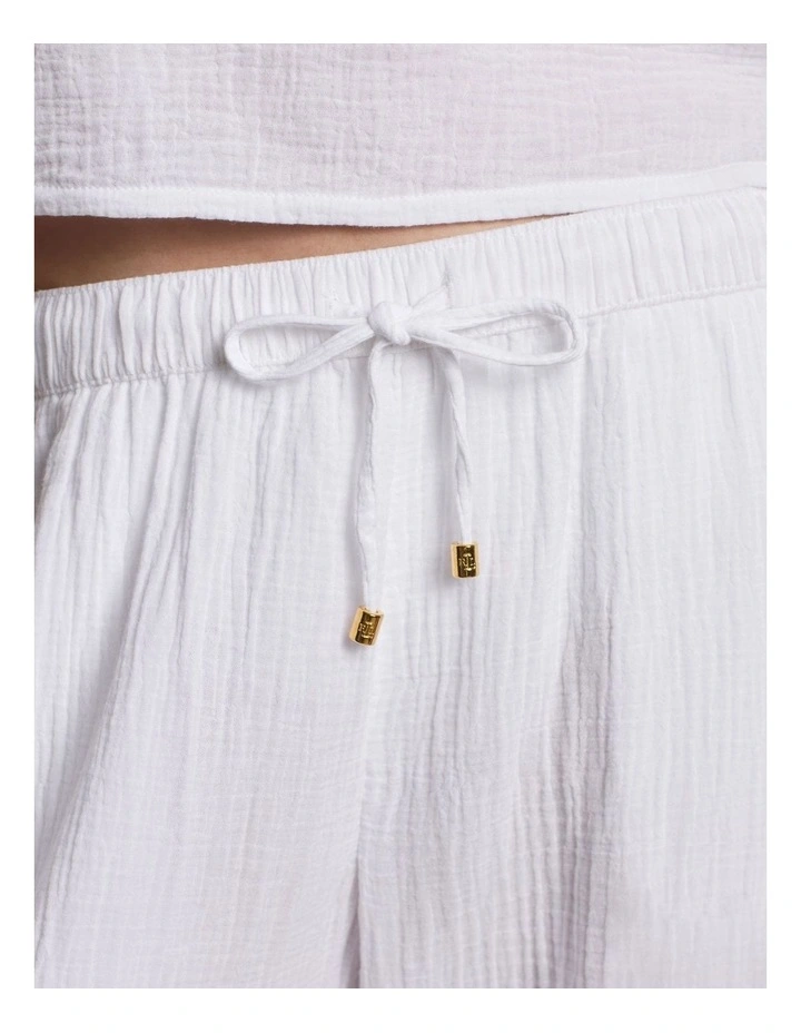 Cotton Gauze Sleeveless Top & Pants Beachwear Set image 4