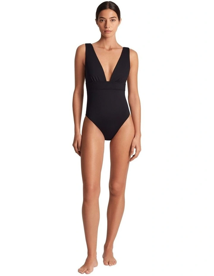V Neck Padded Cup High Cut Shaping Swimsuit image 5