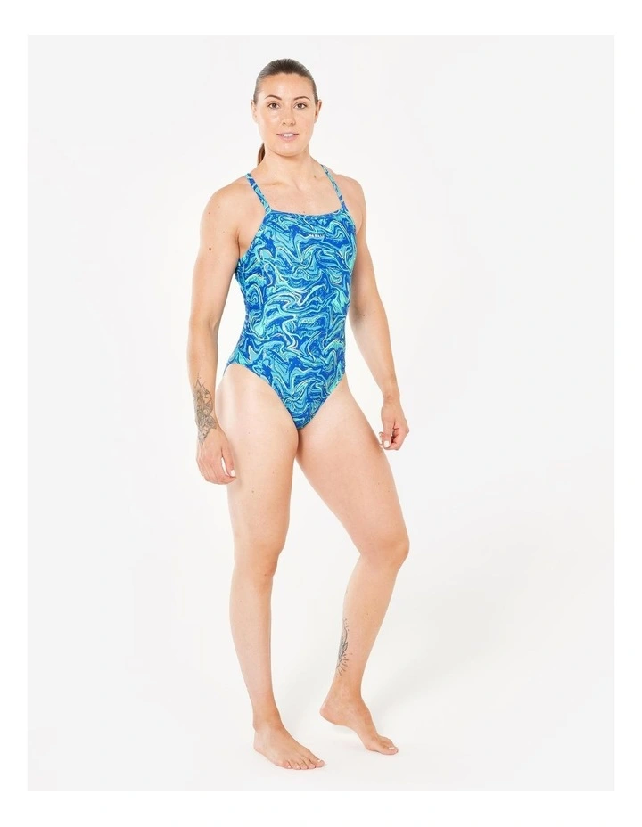 Decathlon - Womens Swimming 1-piece Swimsuit, Kamily Vai Turquoise image 3