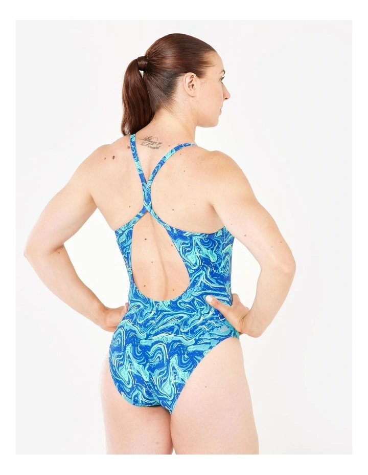 Decathlon - Womens Swimming 1-piece Swimsuit, Kamily Vai Turquoise image 4