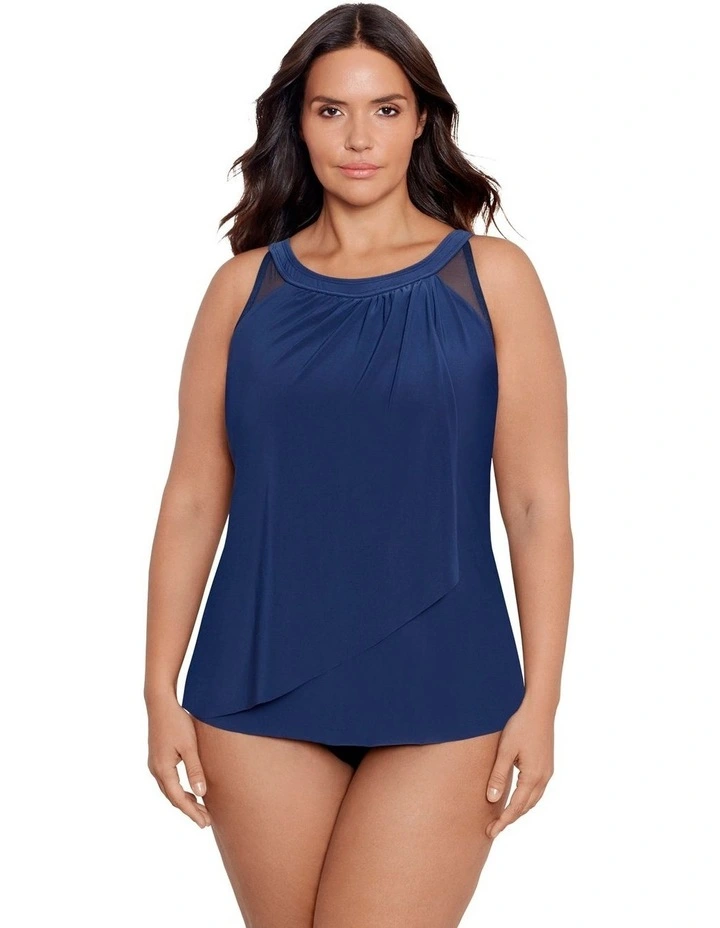 Illusionists Ursula High Neck Underwired Plus Size Tankini Top image 5