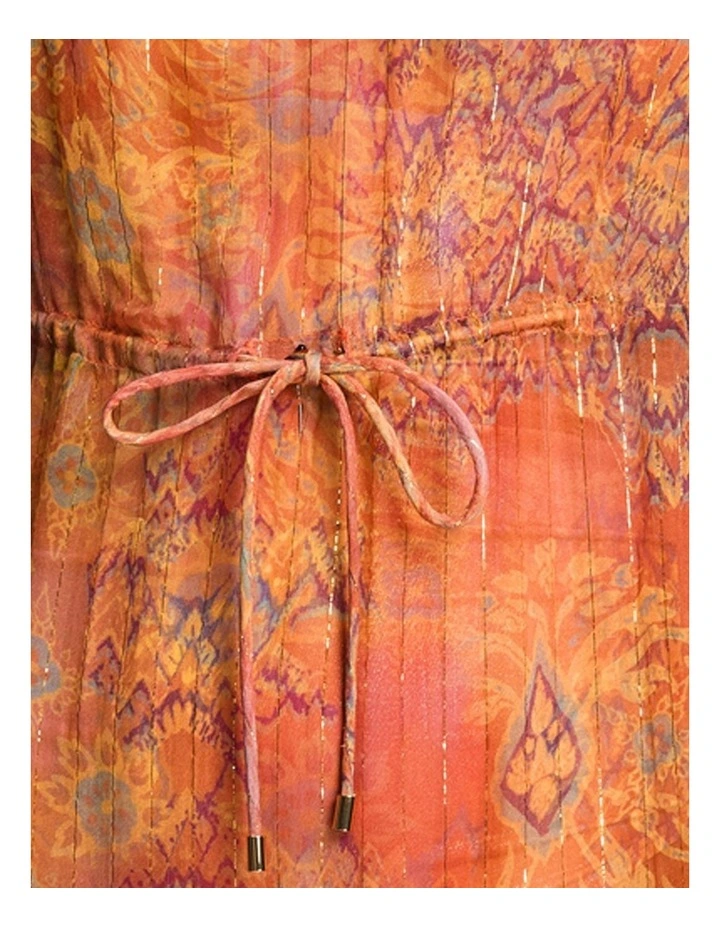 Medallion Shimmer Sheer Caftan Swim Cover Up image 6