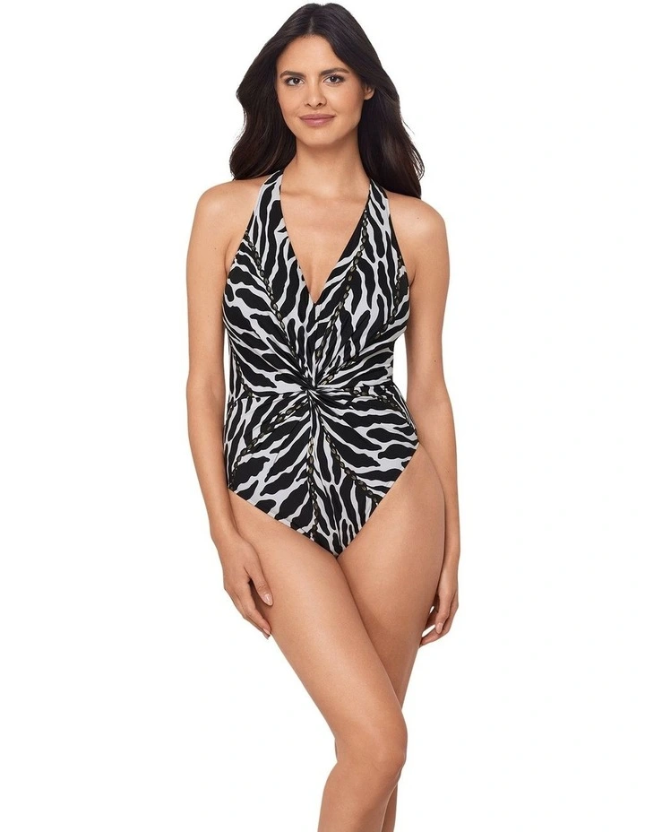 Sand Tracks Drew V Neck One Piece Shaping Swimsuit image 5