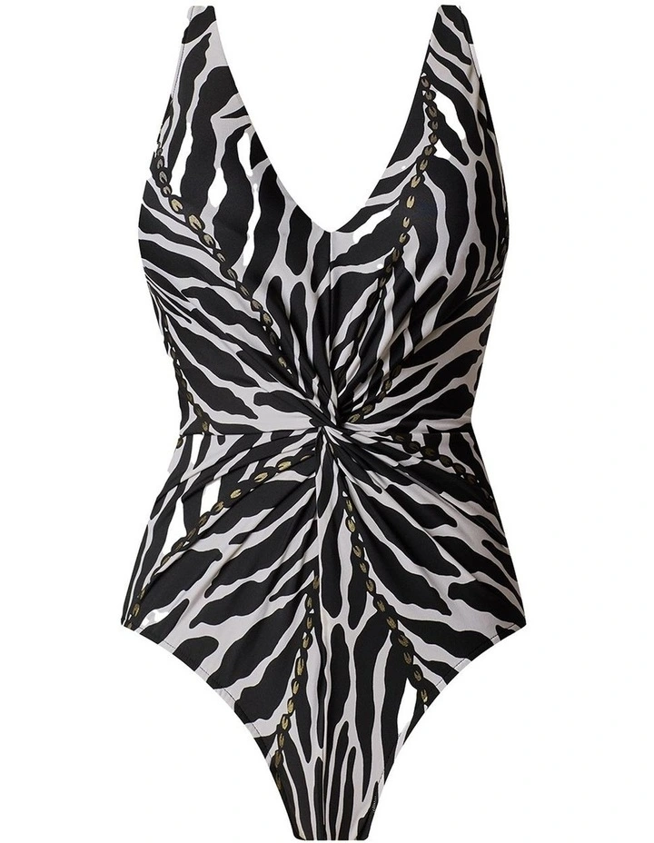 Sand Tracks Drew V Neck One Piece Shaping Swimsuit image 6