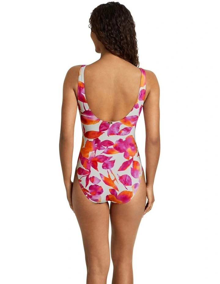 Bougainvillea Floral Ruffle-Trim Padded Underwired One-Piece Swimsuit image 2