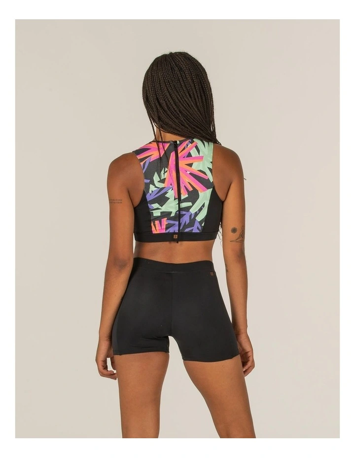 WOMENS CROP TOP CARLA HAWAII WITH BACK ZIP AND HYDROPHOBIC REMOVABLE CUPS image 6