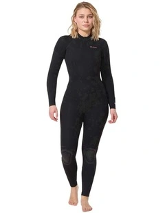 Decathlon - Women's 4/3 mm neoprene SURF 100 wetsuit with back zip black