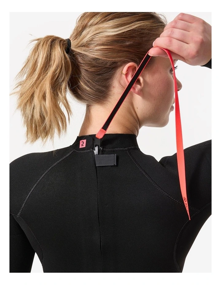 Decathlon - Women's 4/3 mm neoprene SURF 100 wetsuit with back zip black image 3