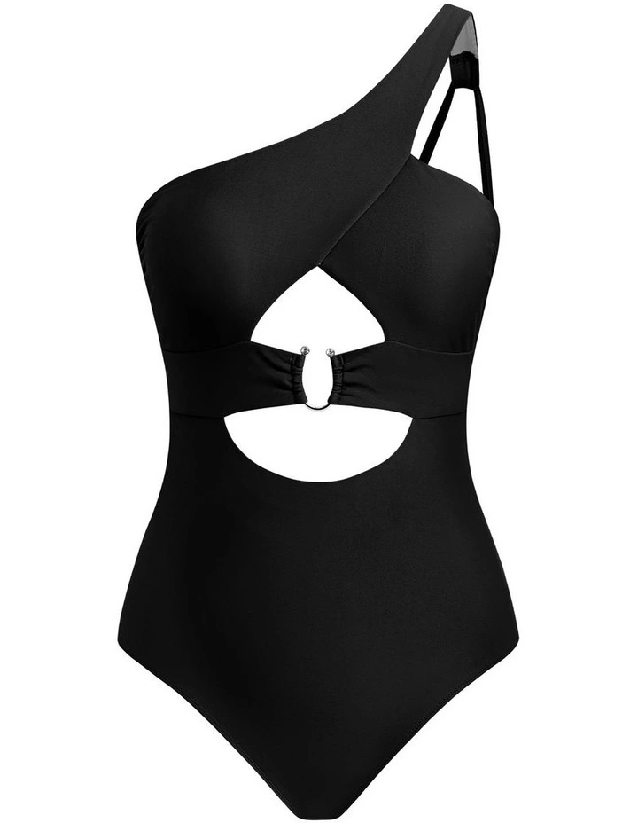 One Shoulder Cut-Out One Piece Swimsuit image 4