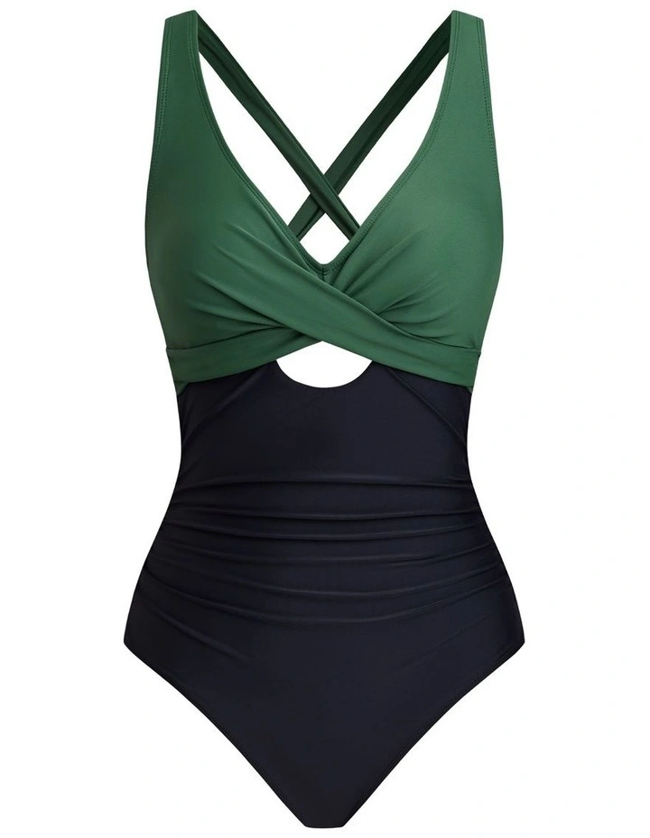 Colourblock Twist Front One Piece Swimsuit image 4