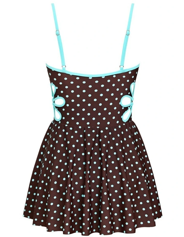 Floral Cut-Out Skirted One Piece Swimsuit image 5
