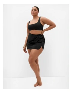 Plus Size Azores Bikini Skirt in Black