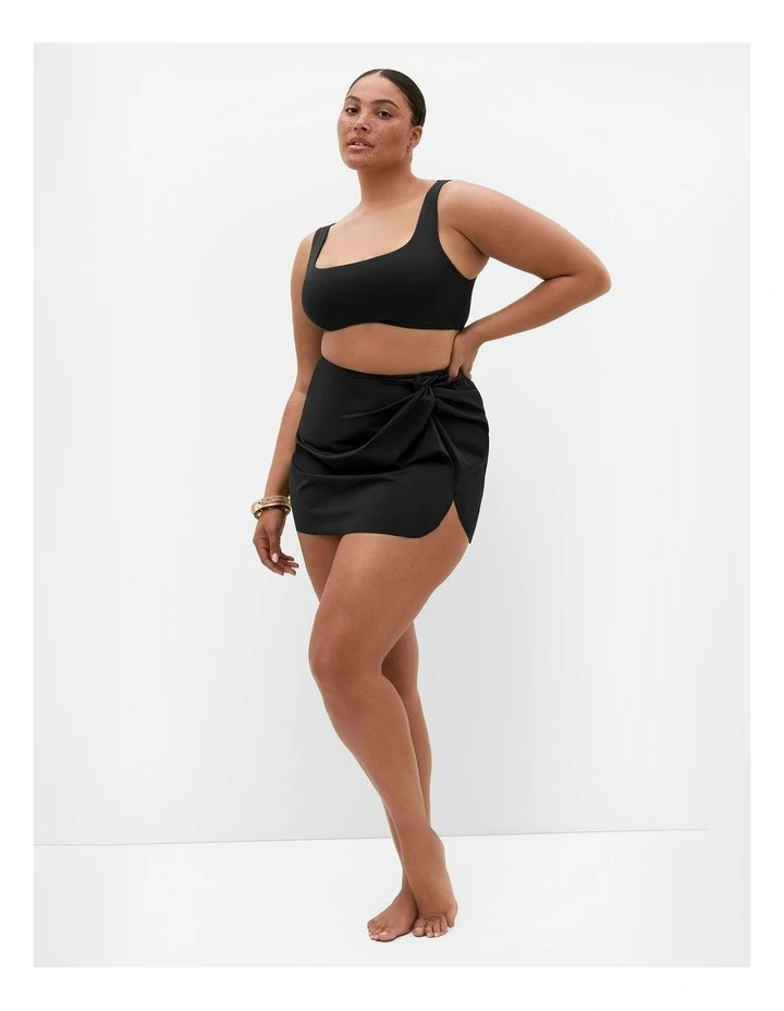 Plus Size Azores Bikini Skirt in Black image 1