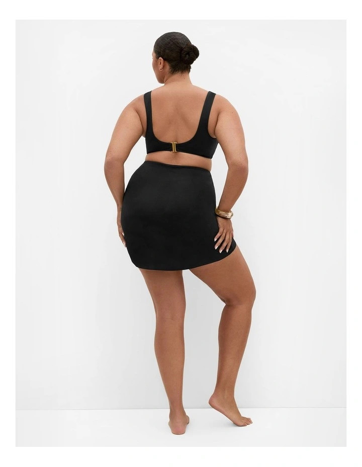 Plus Size Azores Bikini Skirt in Black image 2