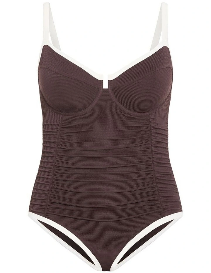 Plus Size Antigua Underwire 1 Piece in Espresso image 3