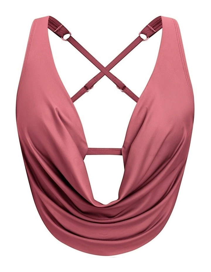 Solid Cowl Neck Bikini Top image 5