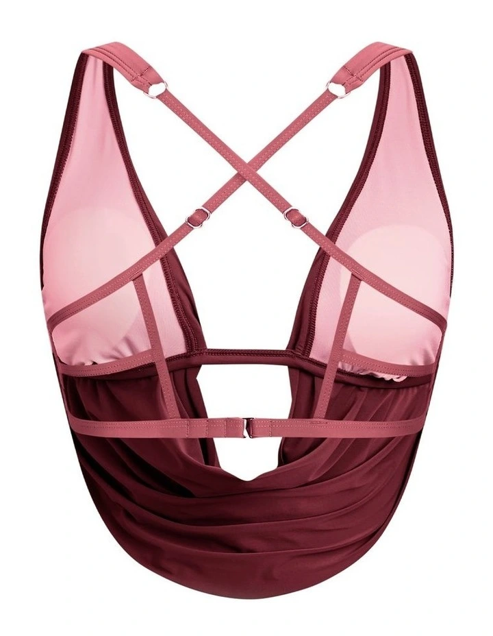 Solid Cowl Neck Bikini Top image 6