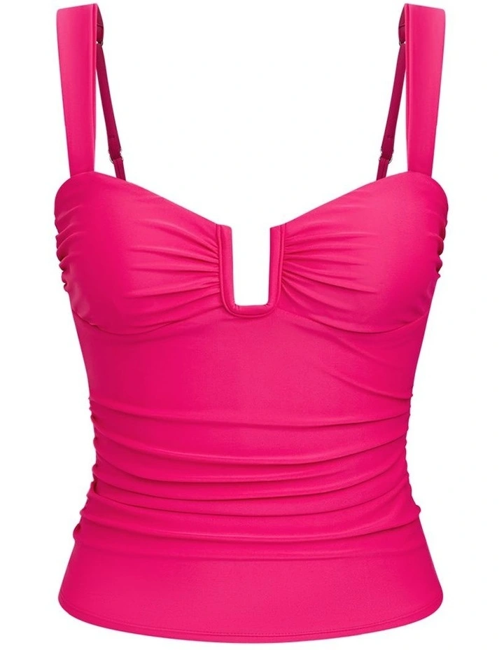 Elegant Ruched Tankini Top image 5