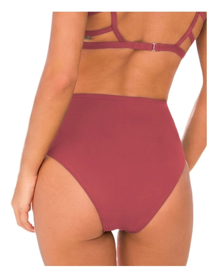Solid High Waist Ruched Bottom image 2