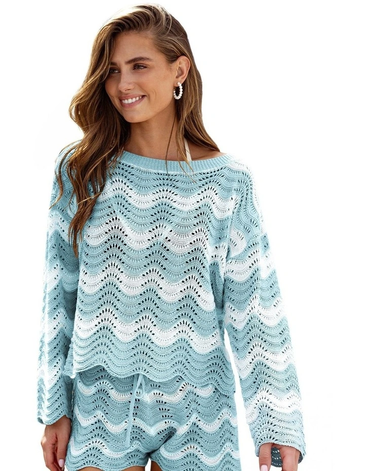 Open Stitch Crochet Beach Cover Up Top image 3