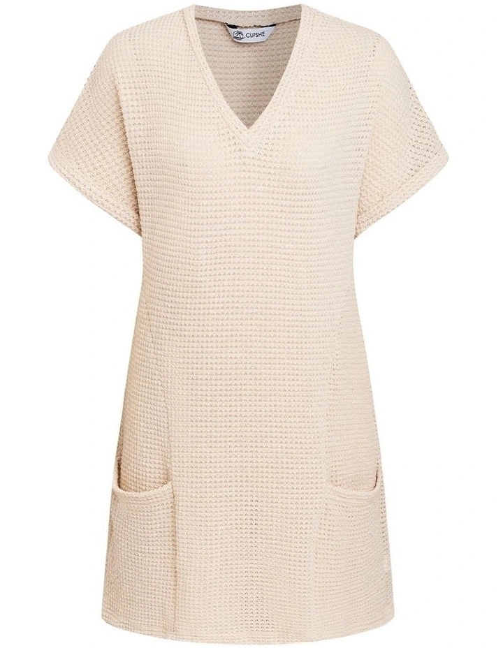 Textured V-Neck Beach Cover Up Tunic image 4
