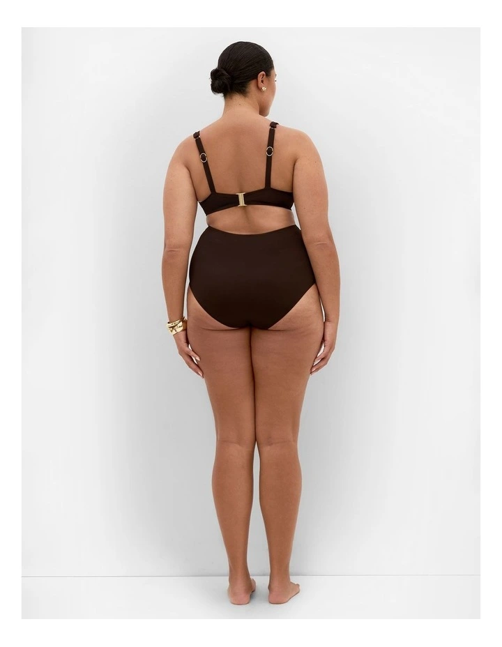 Plus Size Capri Underwire Bikini Top in Chocolate image 2