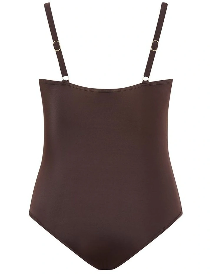 Plus Size Capri Underwire 1 Piece in Chocolate image 4