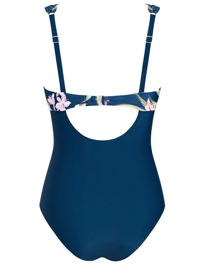 Contrast Trim Cut-Out One Piece Swimsuit image 5