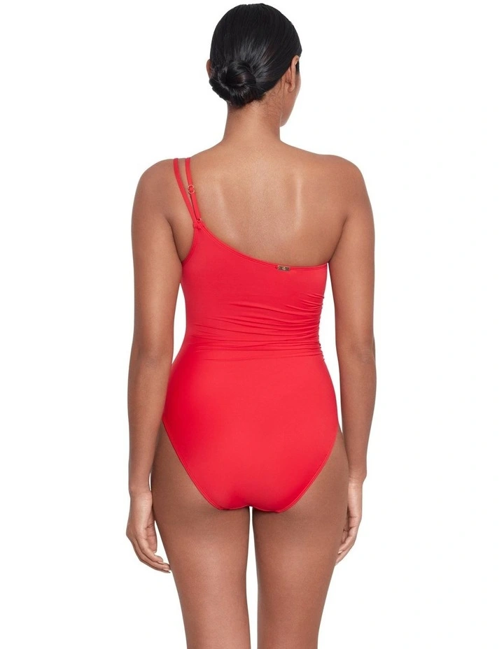 Double Strap Padded One-Shoulder One-Piece Swimsuit image 2
