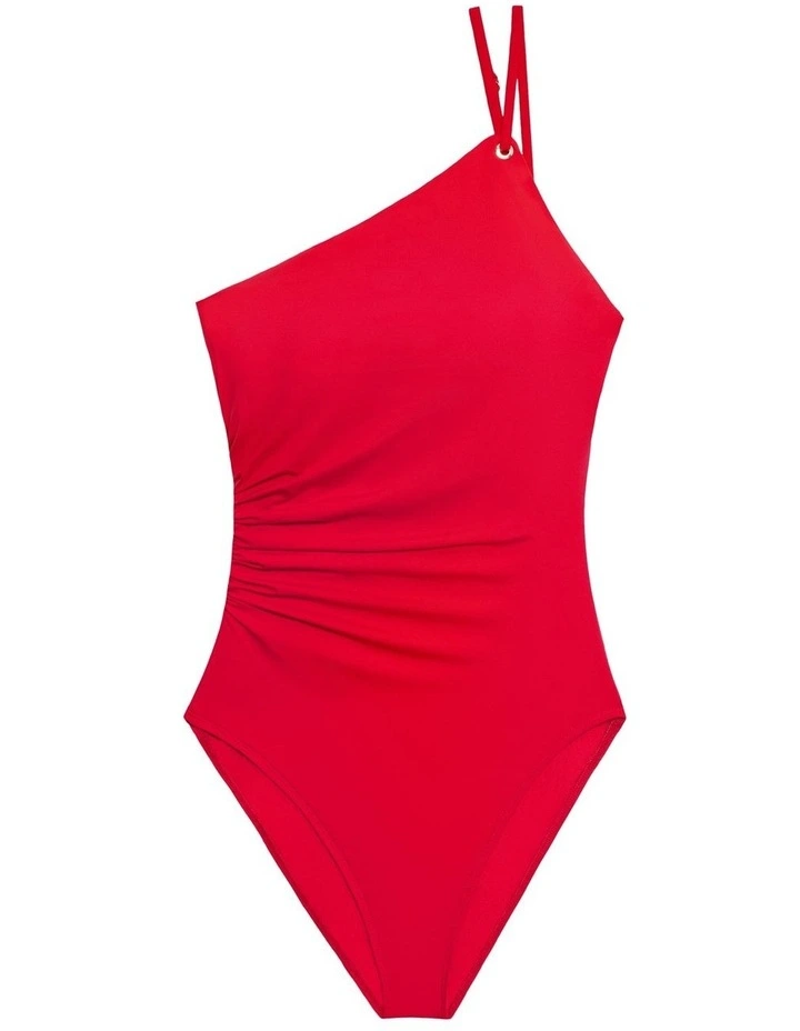 Double Strap Padded One-Shoulder One-Piece Swimsuit image 5