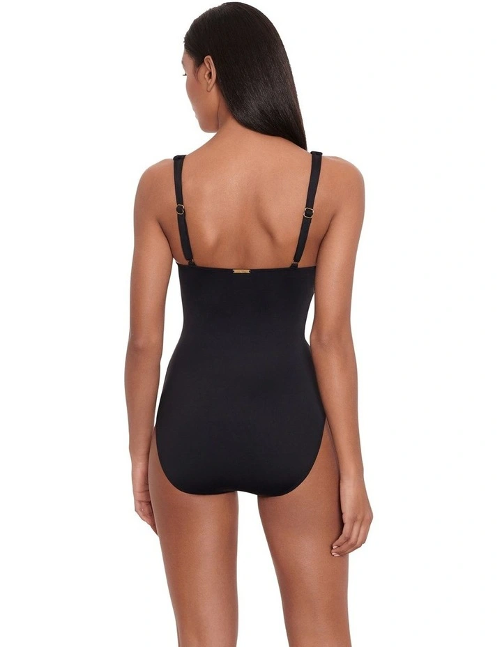 Beach Club Solids Tie Front Underwired One Piece Swimsuit image 2