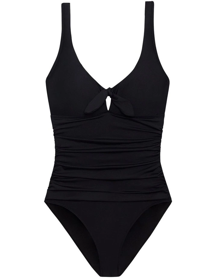 Beach Club Solids Tie Front Underwired One Piece Swimsuit image 5