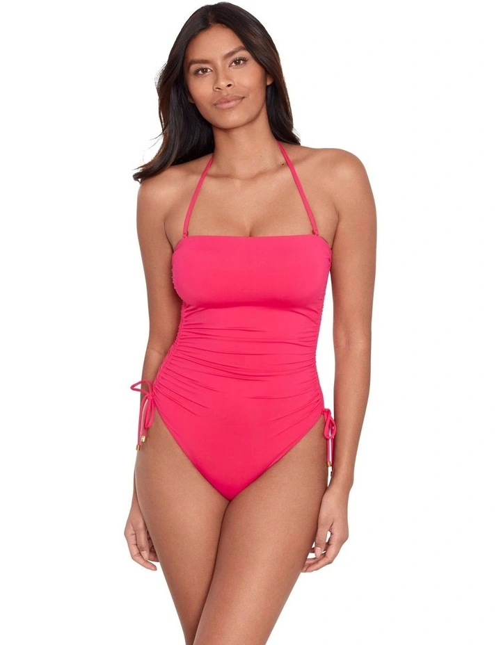 Beach Club Solids Halter or Strapless Bandeau Swimsuit image 1