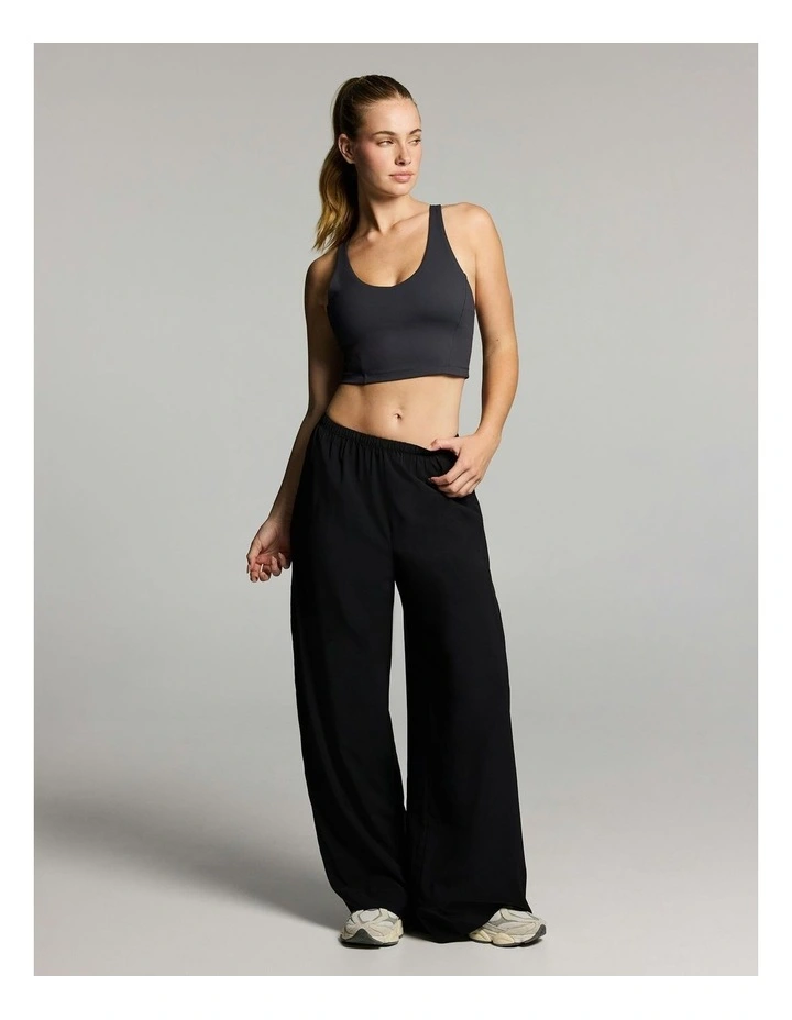 V Neck Low Impact Longline Sports Bra Dark Grey image 5