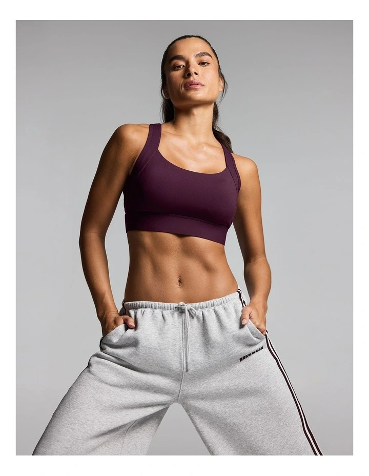Layered High Impact Sports Bra Cherry Cola image 1