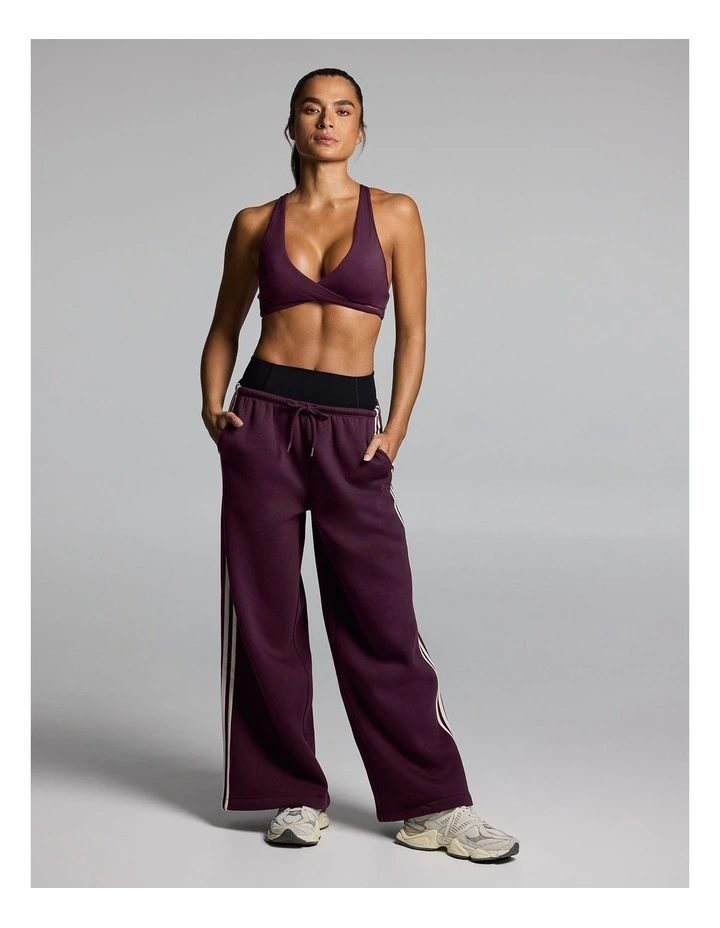Wrap Front Low Impact Sports Bra Cherry Cola image 5