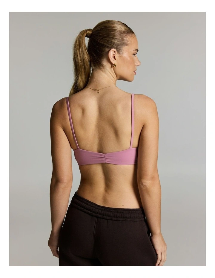 Rouched Low Impact Sports Bra Dusty Pink image 3