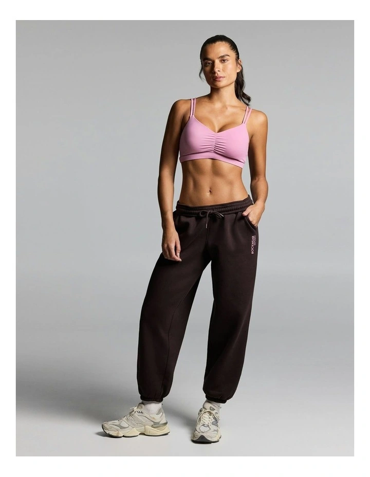 Rouched Medium Impact Sports Bra Dusty Pink image 5