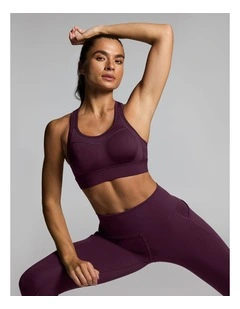 Olympia High Impact Moulded Adjustable Sports Bra Cherry Cola