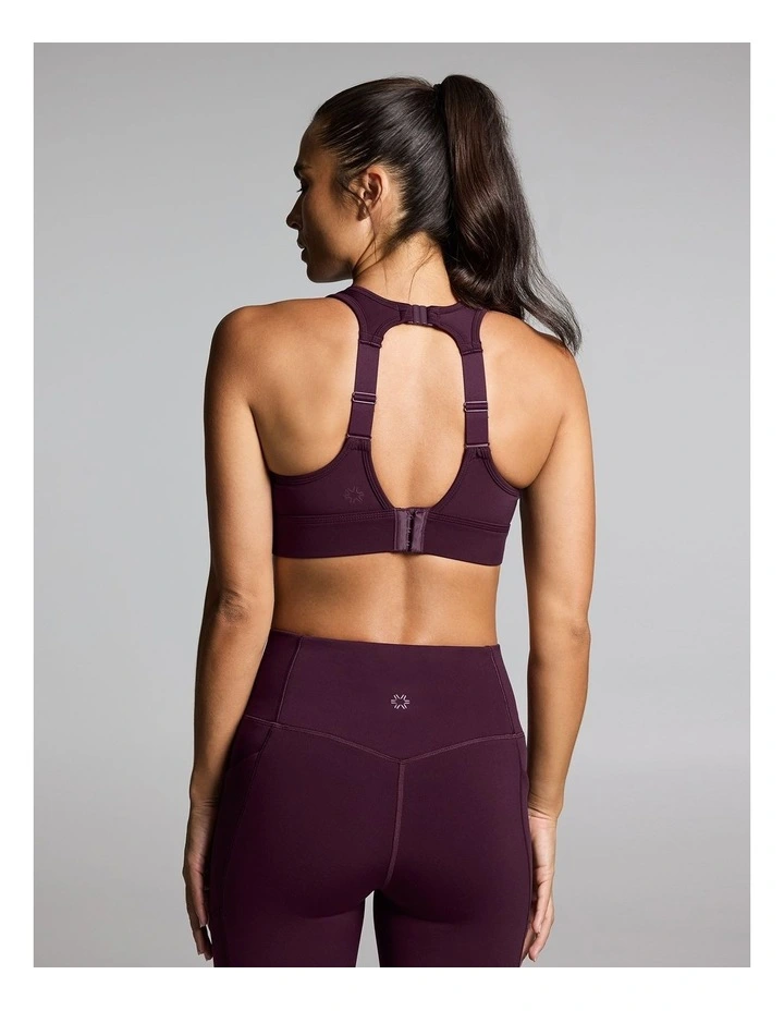 Olympia High Impact Moulded Adjustable Sports Bra Cherry Cola image 2