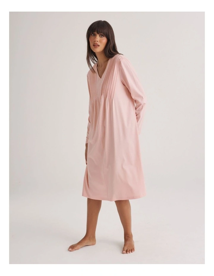 Supima Cotton Nightie With Pintucks in Rosewater image 2