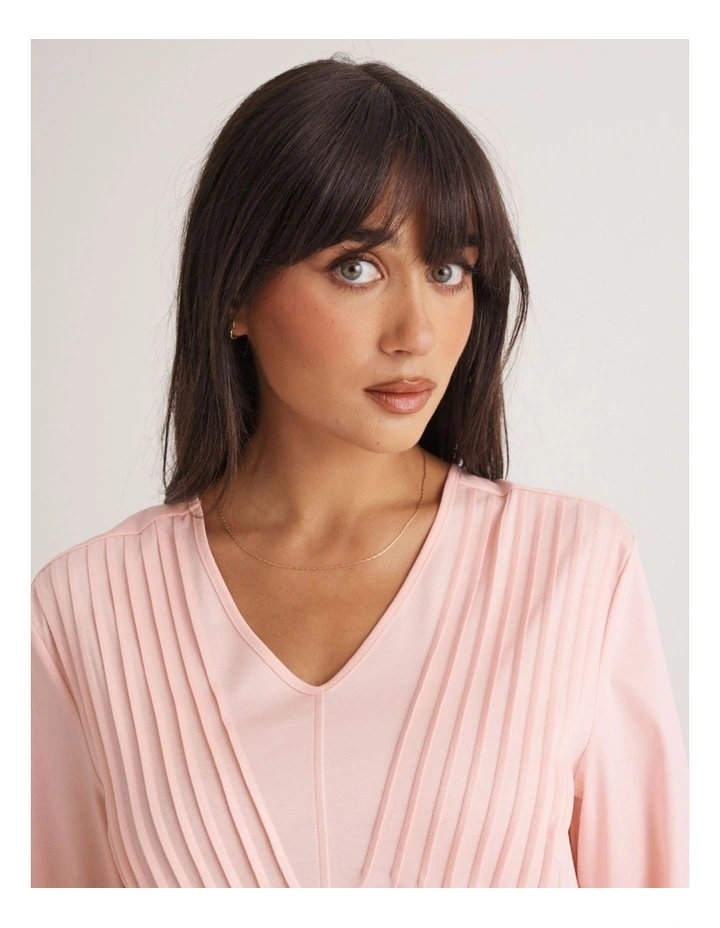 Supima Cotton Nightie With Pintucks in Rosewater image 4