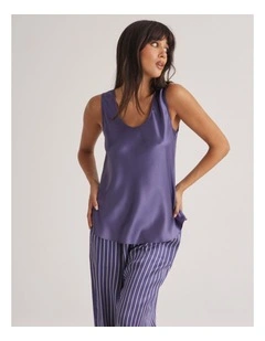 Silk Mono Silk Camisole in Blue Manor