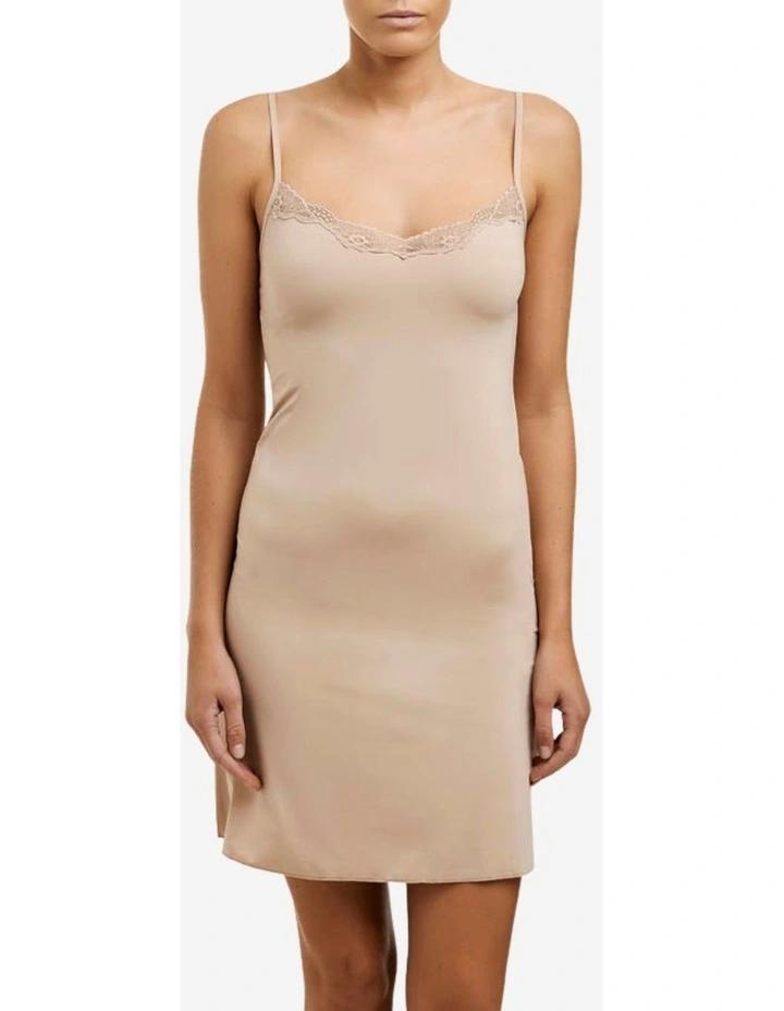 Classic Slip with Lace in Beige image 1