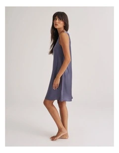 Silk Mono Chemise in Blue Manor