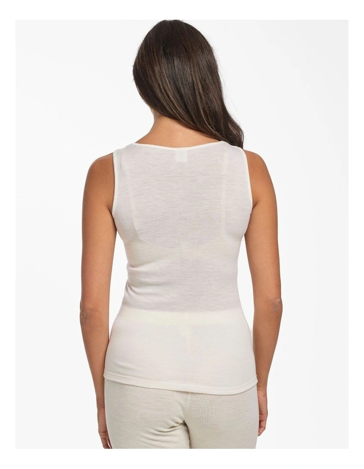 100% Pure Merino Wool Vest in Beige image 3