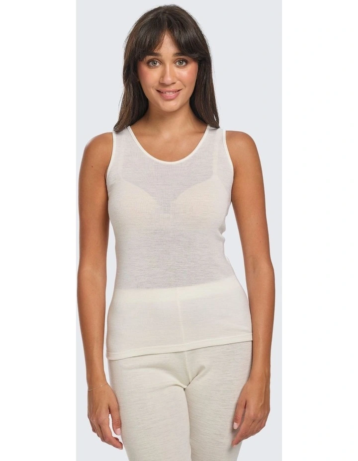 100% Pure Merino Wool Vest in Beige image 4