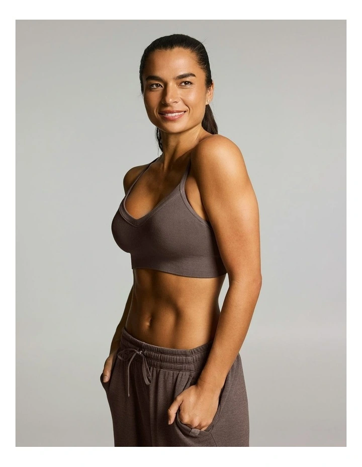 Seamless Sports Bra Milk Choc image 2
