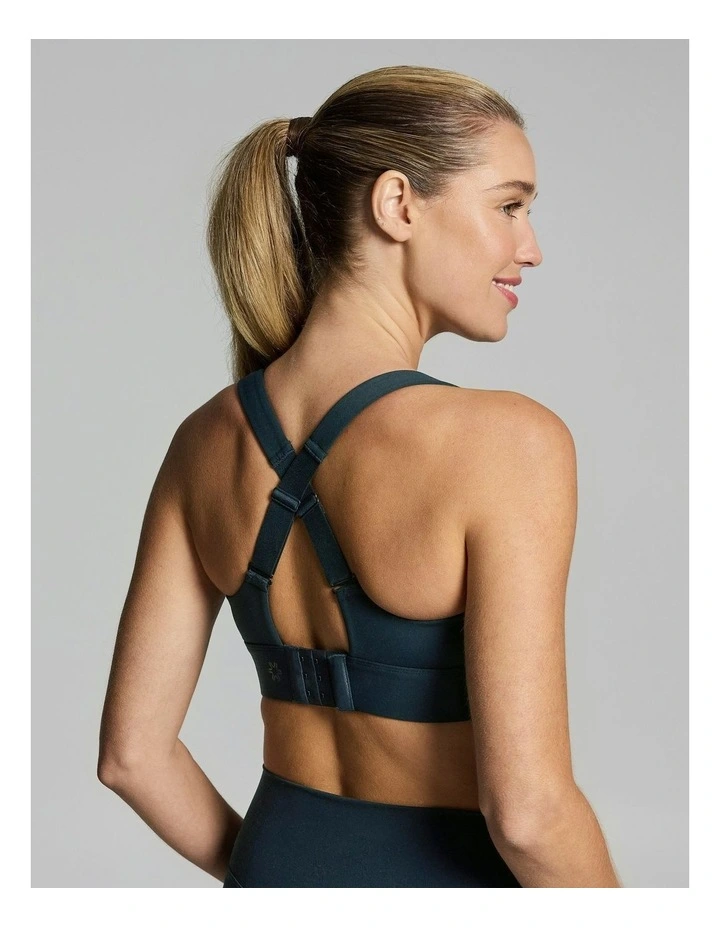 Square Neck High Impact Sports Bra Teal image 4