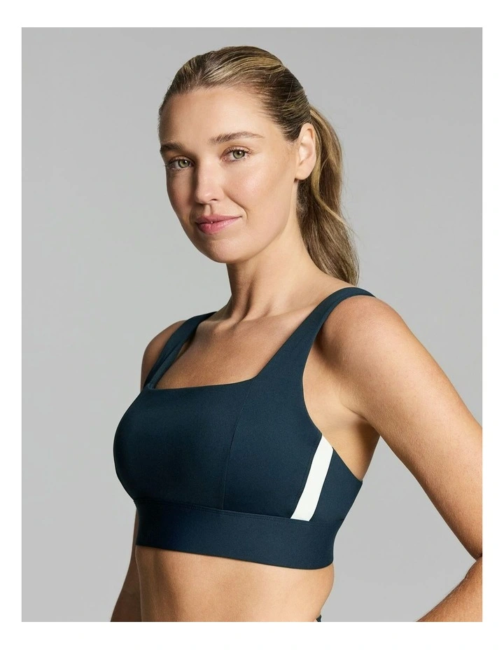 Square Neck High Impact Sports Bra Teal image 5